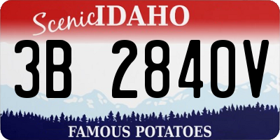 ID license plate 3B2840V