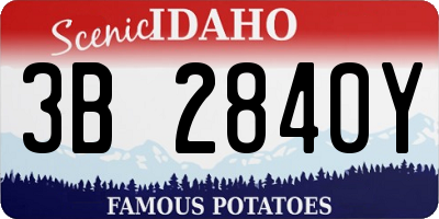 ID license plate 3B2840Y