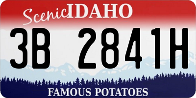 ID license plate 3B2841H