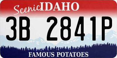 ID license plate 3B2841P