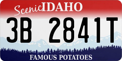 ID license plate 3B2841T