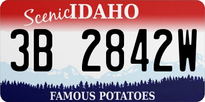 ID license plate 3B2842W
