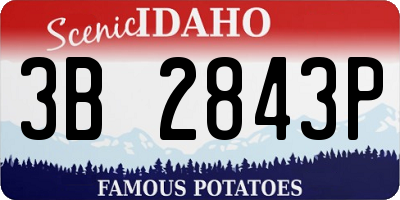 ID license plate 3B2843P