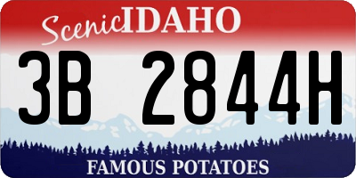 ID license plate 3B2844H