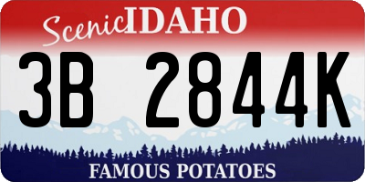 ID license plate 3B2844K