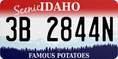 ID license plate 3B2844N
