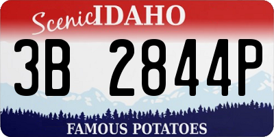 ID license plate 3B2844P