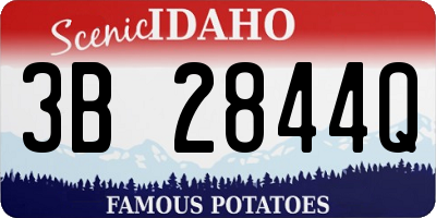 ID license plate 3B2844Q
