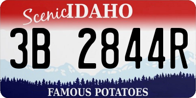 ID license plate 3B2844R