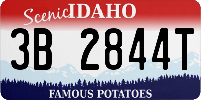 ID license plate 3B2844T