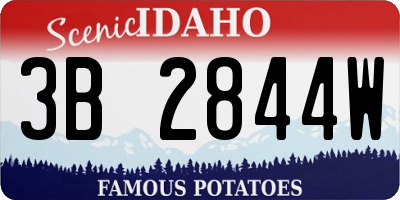 ID license plate 3B2844W