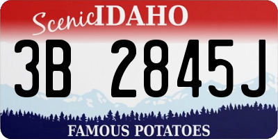 ID license plate 3B2845J