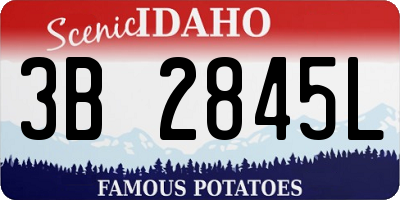 ID license plate 3B2845L