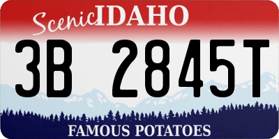 ID license plate 3B2845T