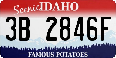 ID license plate 3B2846F