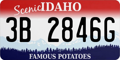ID license plate 3B2846G