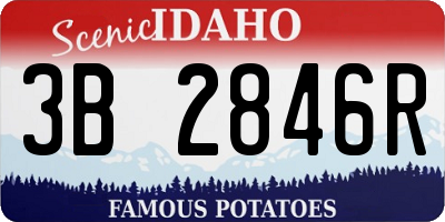 ID license plate 3B2846R