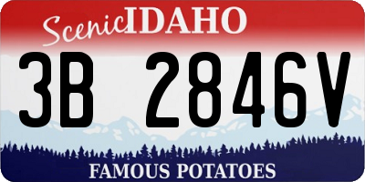 ID license plate 3B2846V