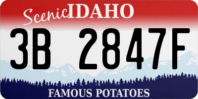 ID license plate 3B2847F