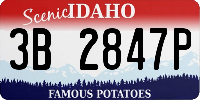 ID license plate 3B2847P