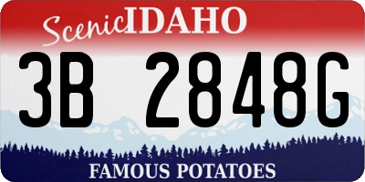 ID license plate 3B2848G