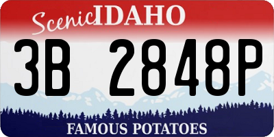 ID license plate 3B2848P