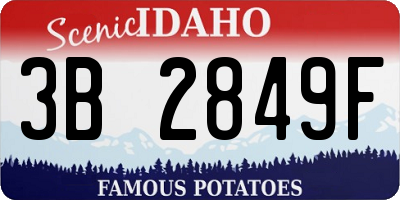 ID license plate 3B2849F
