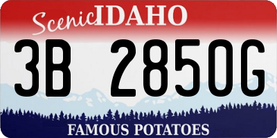 ID license plate 3B2850G