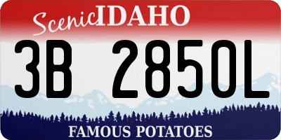 ID license plate 3B2850L