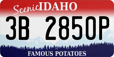 ID license plate 3B2850P