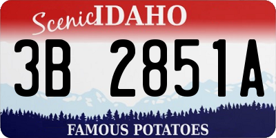 ID license plate 3B2851A