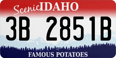 ID license plate 3B2851B