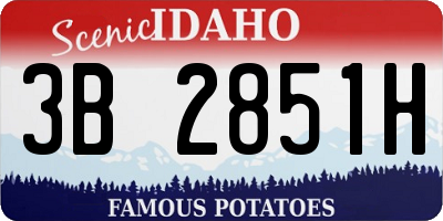 ID license plate 3B2851H
