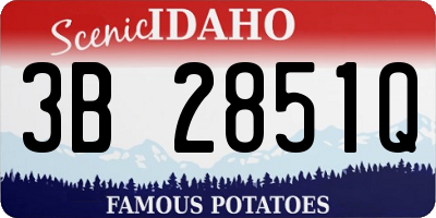 ID license plate 3B2851Q