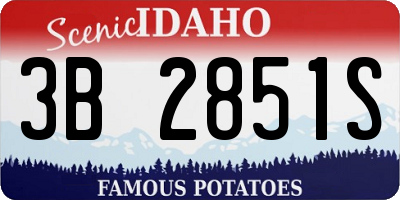 ID license plate 3B2851S