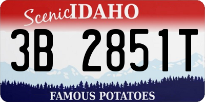 ID license plate 3B2851T