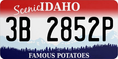 ID license plate 3B2852P