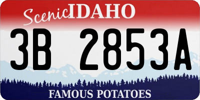 ID license plate 3B2853A