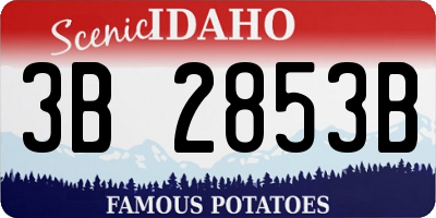 ID license plate 3B2853B