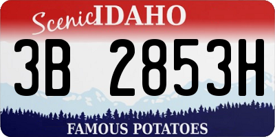 ID license plate 3B2853H