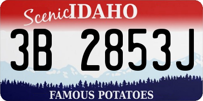 ID license plate 3B2853J