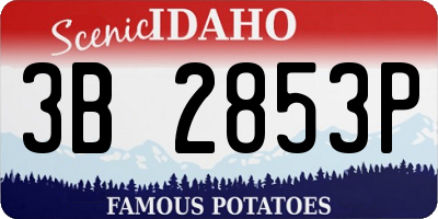 ID license plate 3B2853P