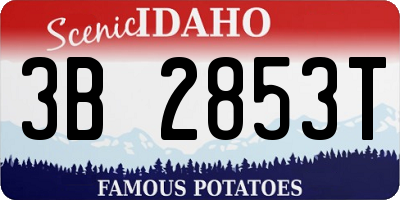ID license plate 3B2853T