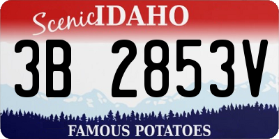 ID license plate 3B2853V