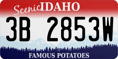 ID license plate 3B2853W