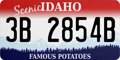 ID license plate 3B2854B
