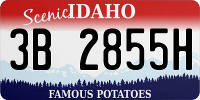 ID license plate 3B2855H