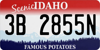 ID license plate 3B2855N