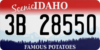 ID license plate 3B2855O