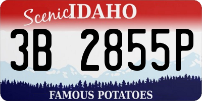 ID license plate 3B2855P